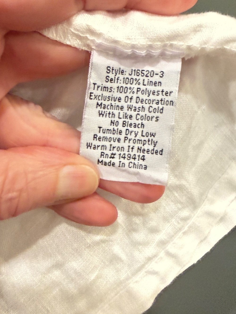 Johnny Was linen embroidered top - Picture 8 of 8
